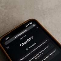 ChatGPT website displayed on smartphone screen