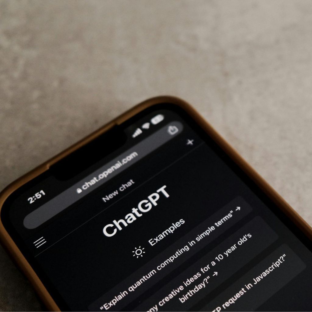 ChatGPT website displayed on smartphone screen